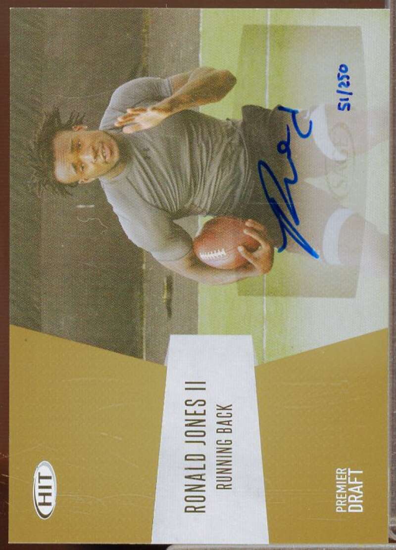 Ronald Jones II Rookie Card 2018 SAGE HIT Autographs Gold #A70  Image 1