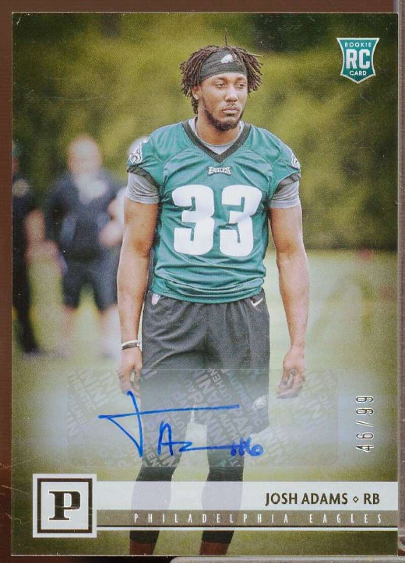 Josh Adams/99 Rookie Card 2018 Panini Autographs #347  Image 1