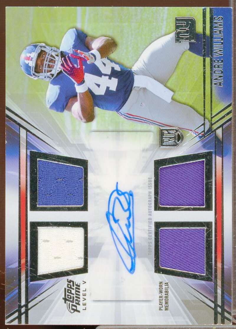 Andre Williams Rookie Card 2014 Topps Prime Autographed Relics Level 5 #PVAW  Image 1