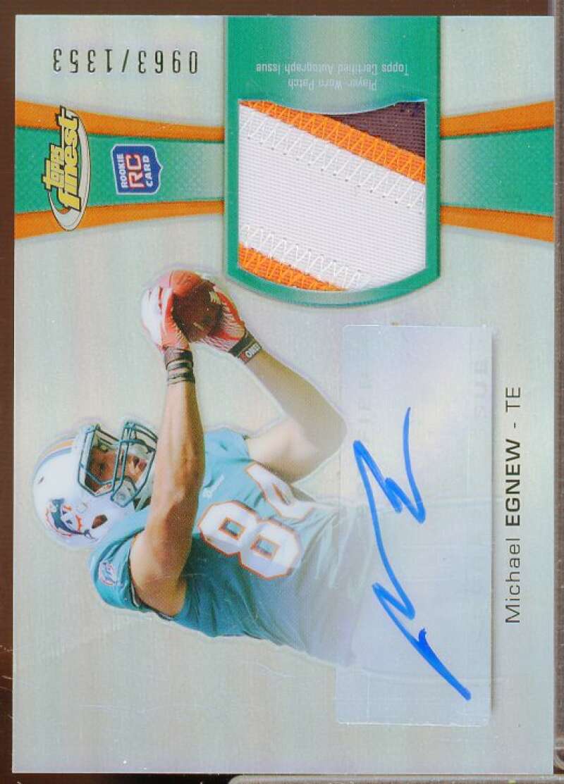 Michael Egnew/1353 Rookie 2012 Finest Rookie Patch Autographs Refractors #RAPME  Image 1