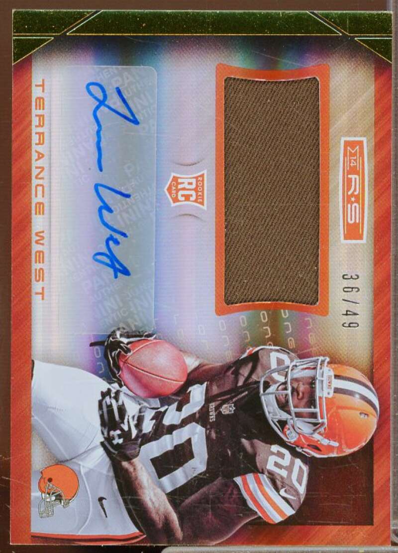 Terrance West/49 2014 Rookies Stars Rookie Jersey Auto Longevity Gold #RMTW  Image 1