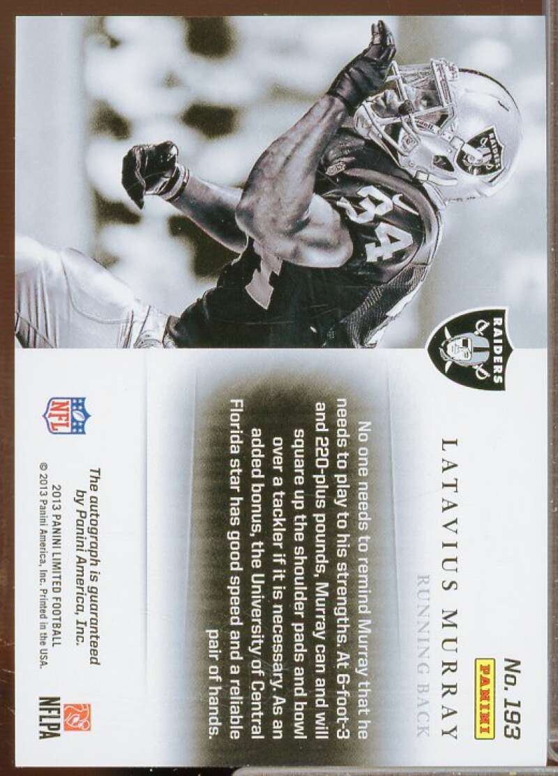 Latavius Murray/299 Rookie Card 2013 Limited Monikers Autographs Silver #193  Image 2