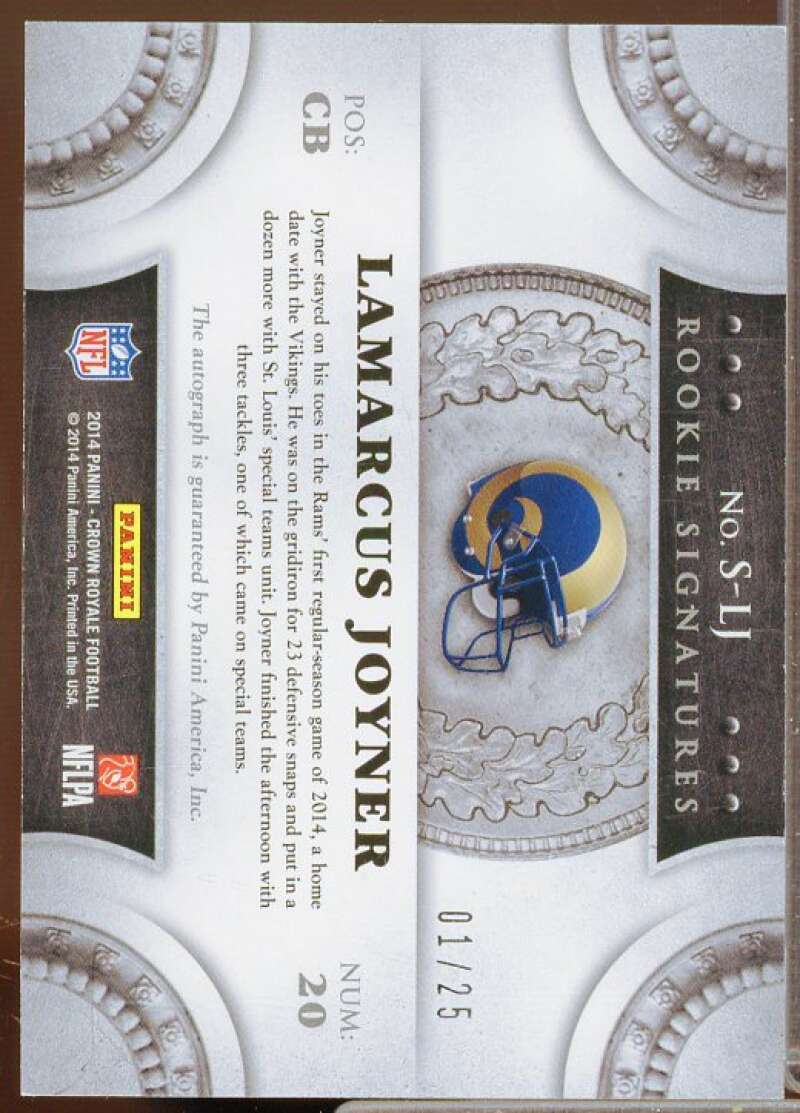 Lamarcus Joyner/25 Rookie 2014 Crown Royale Rookie Signatures Retail Red #SLJ  Image 2