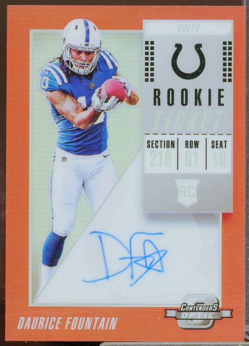 Daurice Fountain AU/199 Rookie Card 2018 Panini Contenders Optic Red #137  Image 1