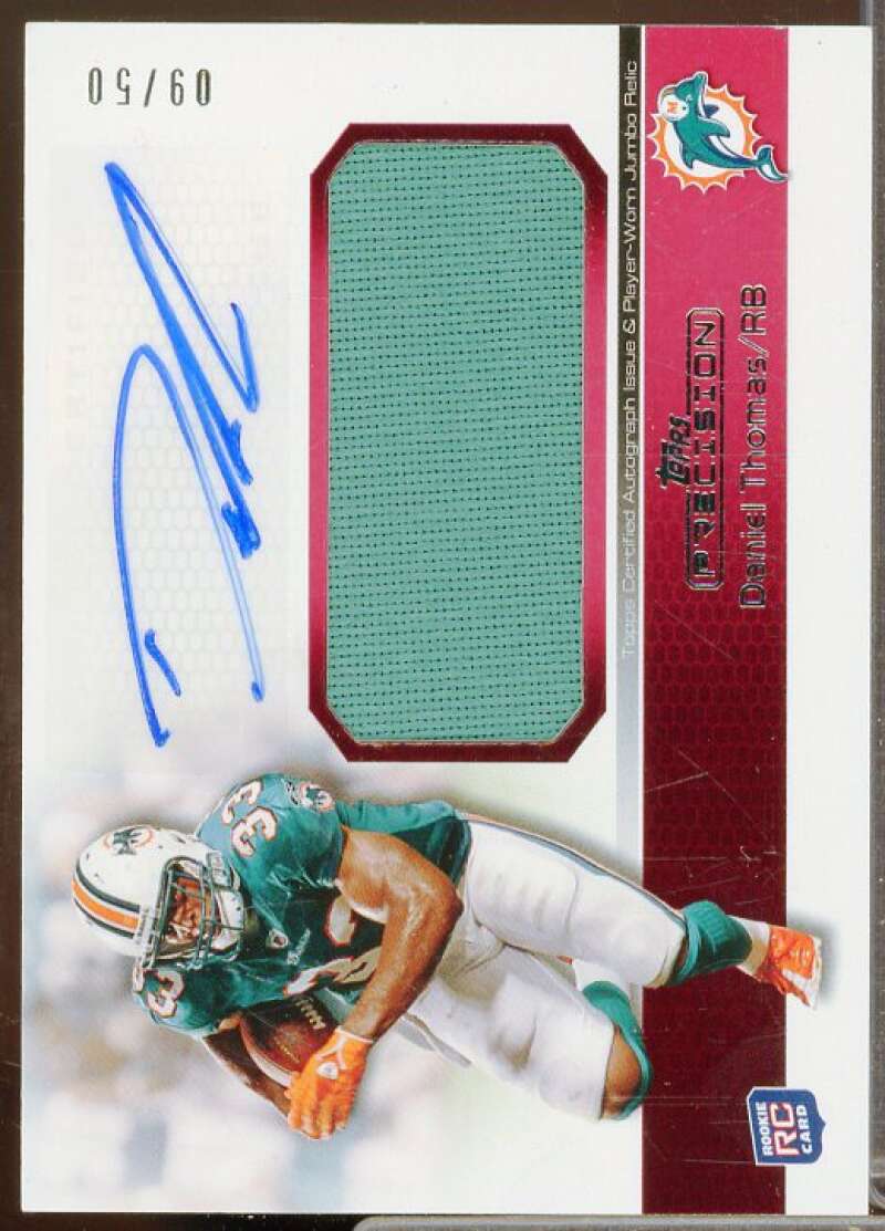 Daniel Thomas 2011 Topps Precision Rookie Jumbo Relic Autographs Red #RAJRDT  Image 1