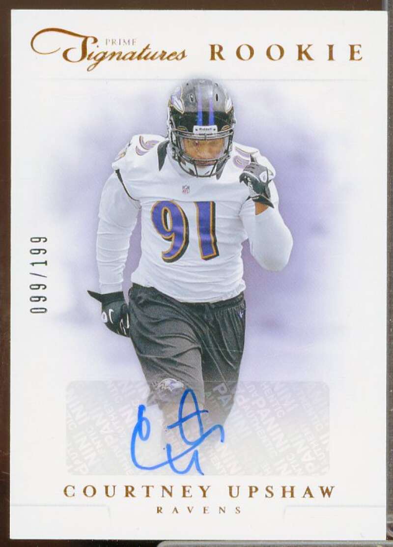 Courtney Upshaw AU/199 Rookie Card 2012 Prime Signatures #182  Image 1