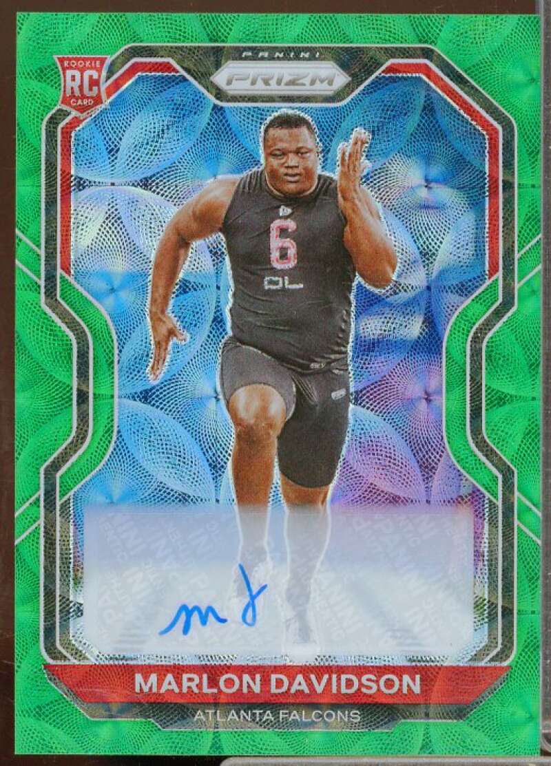 Marlon Davidson 2020 Panini Prizm Rookie Autographs Prizms Green Scope #347  Image 1