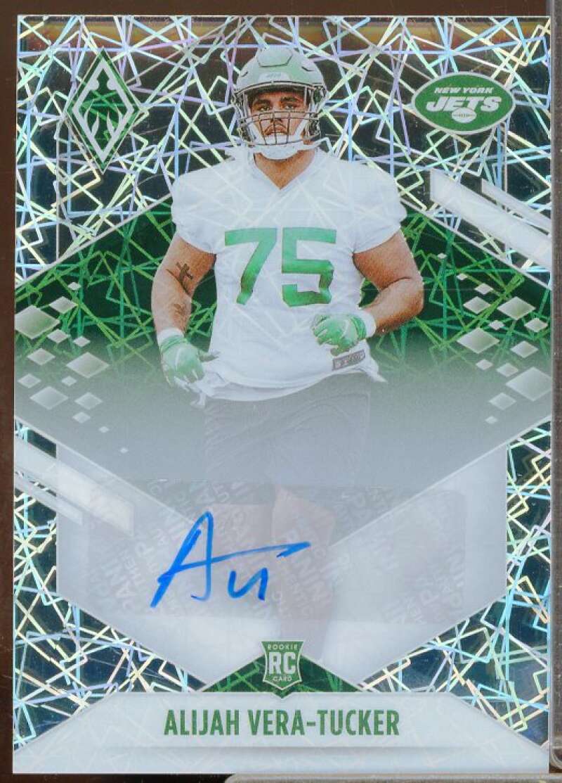 Alijah Vera-Tucker/99 Rookie 2021 Panini Phoenix Rookie Autographs Lazer #147  Image 1