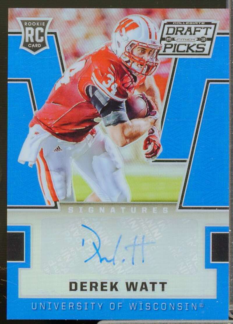 Derek Watt Rookie 2016 Panini Prizm Draft Picks Autographs Prizms Blue #265  Image 1