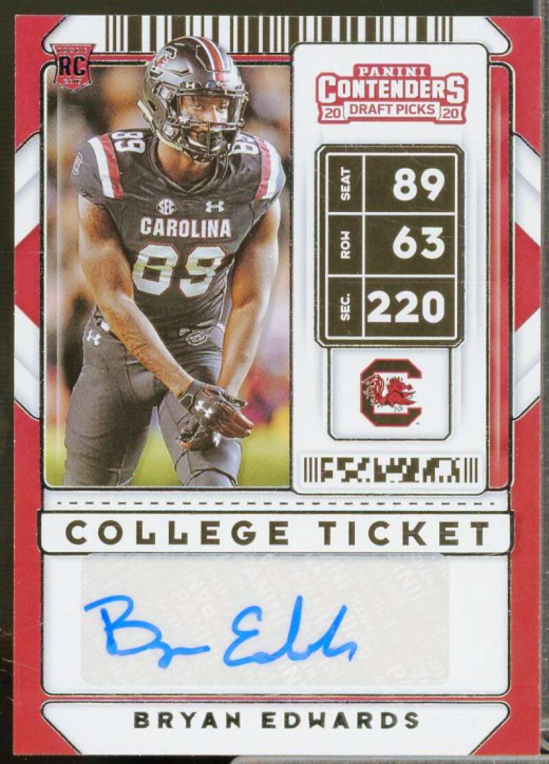 Bryan Edwards AU Rookie Card 2020 Panini Contenders Draft Picks #149  Image 1