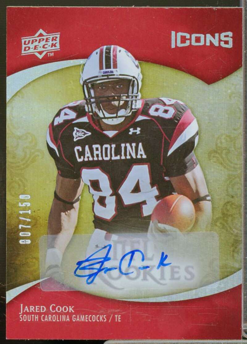 Jared Cook Rookie Card 2009 Upper Deck Icons Autographs #151  Image 1