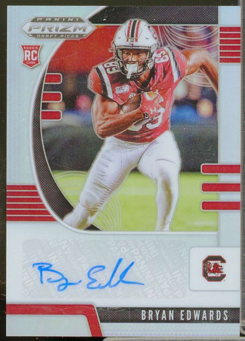 Bryan Edwards Rookie Card 2020 Panini Prizm Draft Picks Autograph Prizms #141  Image 1