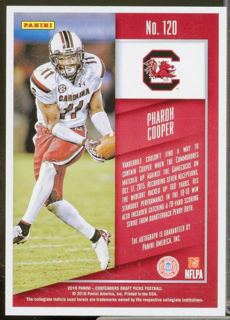 Pharoh Cooper AU Rookie 2016 Panini Contenders Draft Picks Bowl Ticket #120  Image 2