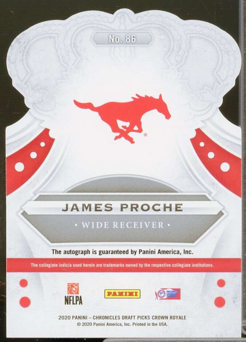 James Proche/99 Rookie Card 2020 Crown Royale Draft Picks Signatures Holo #86  Image 2