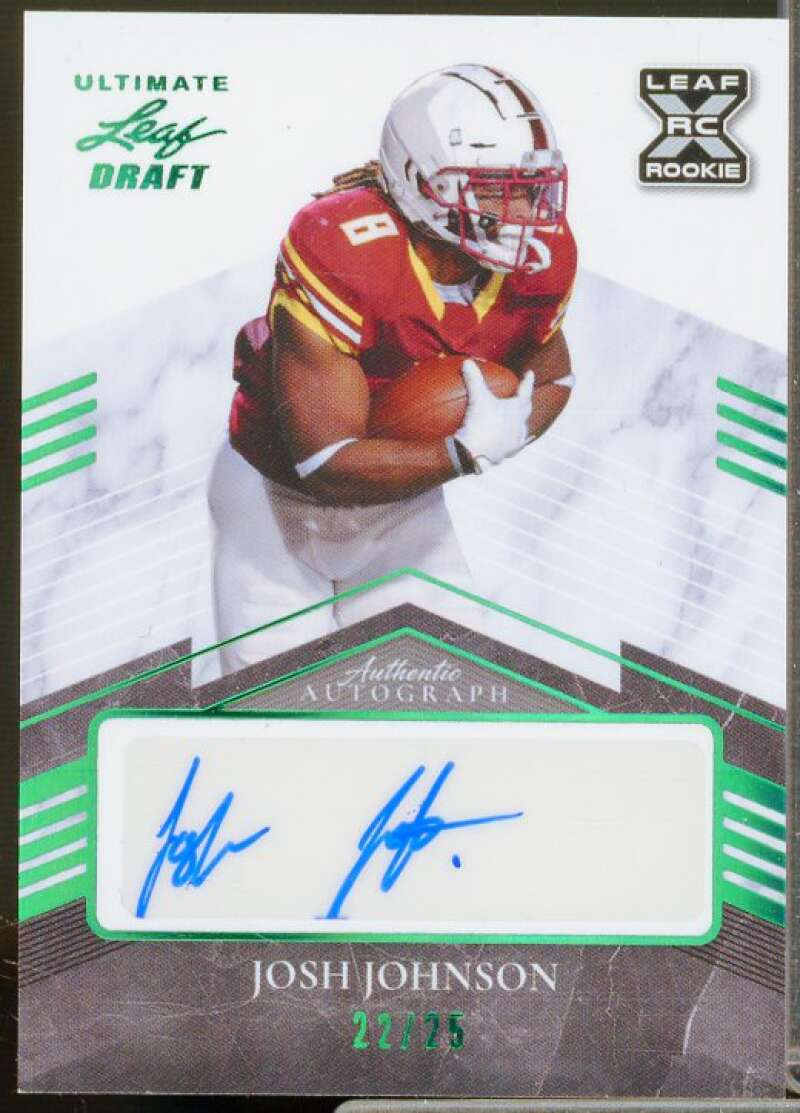 Josh Johnson Rookie Card 2021 Leaf Flash Autographs Green #BAJJ1  Image 1