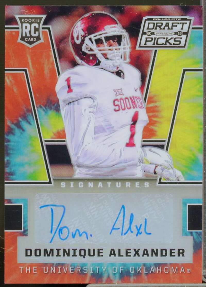 Dominique Alexander 2016 Panini Prizm Draft Pick Autograph Prizms Tie Dyed #215  Image 1