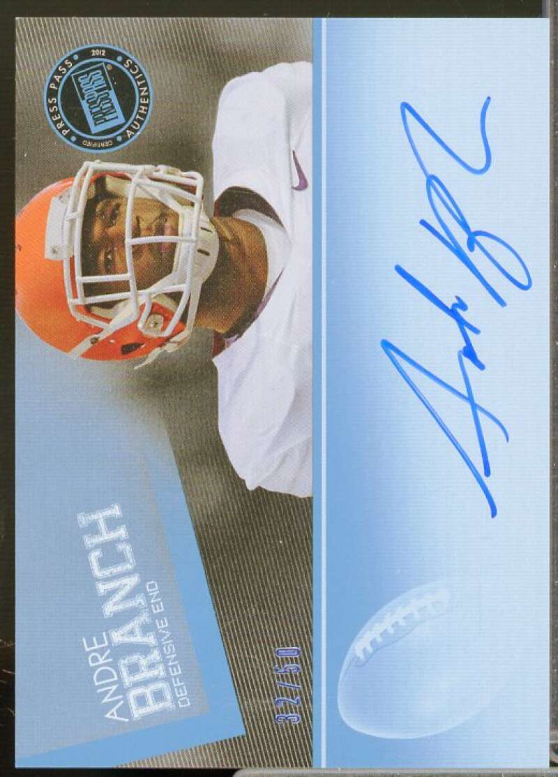 Andre Branch/50 Rookie Card 2012 Press Pass Autographs Blue #PPSAB  Image 1