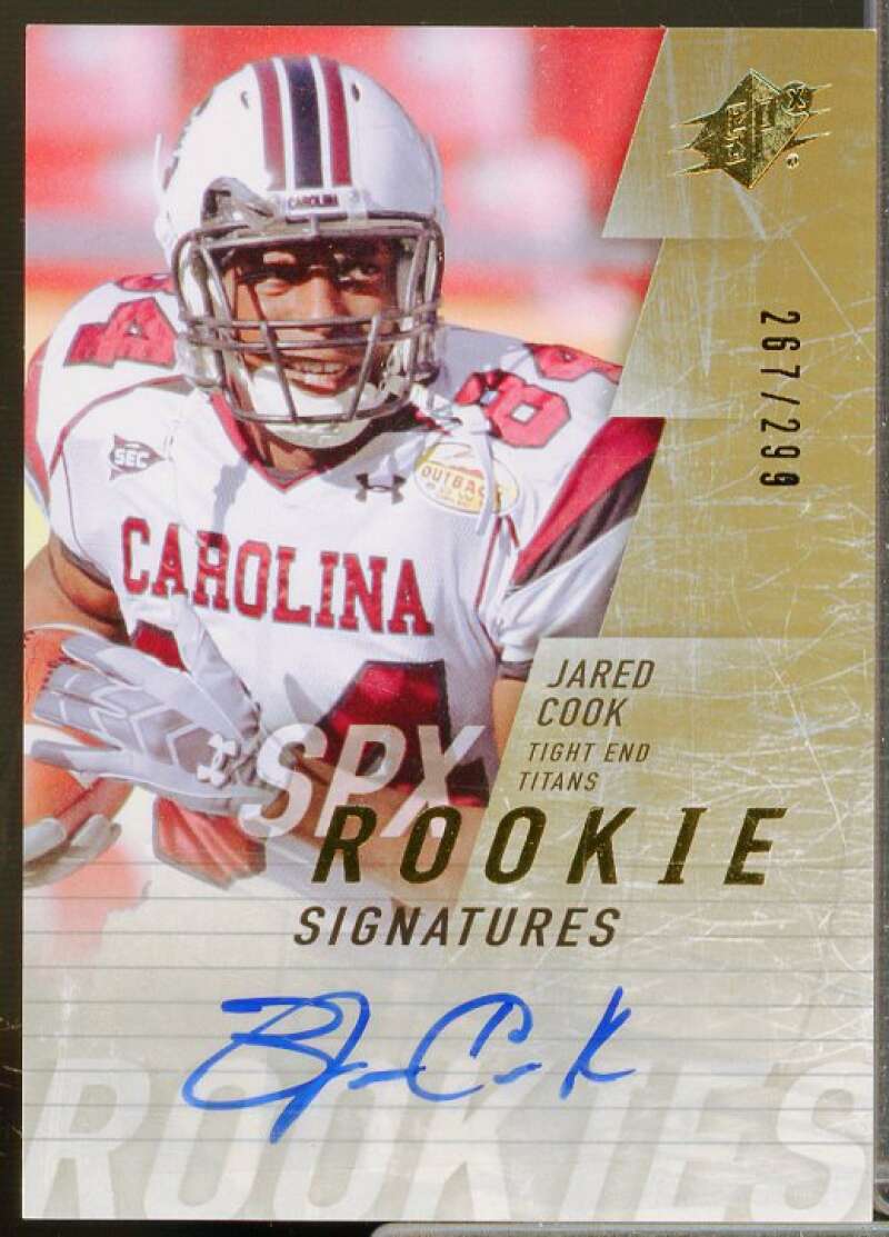 Jared Cook AU Rookie Card 2009 SPx #160  Image 1