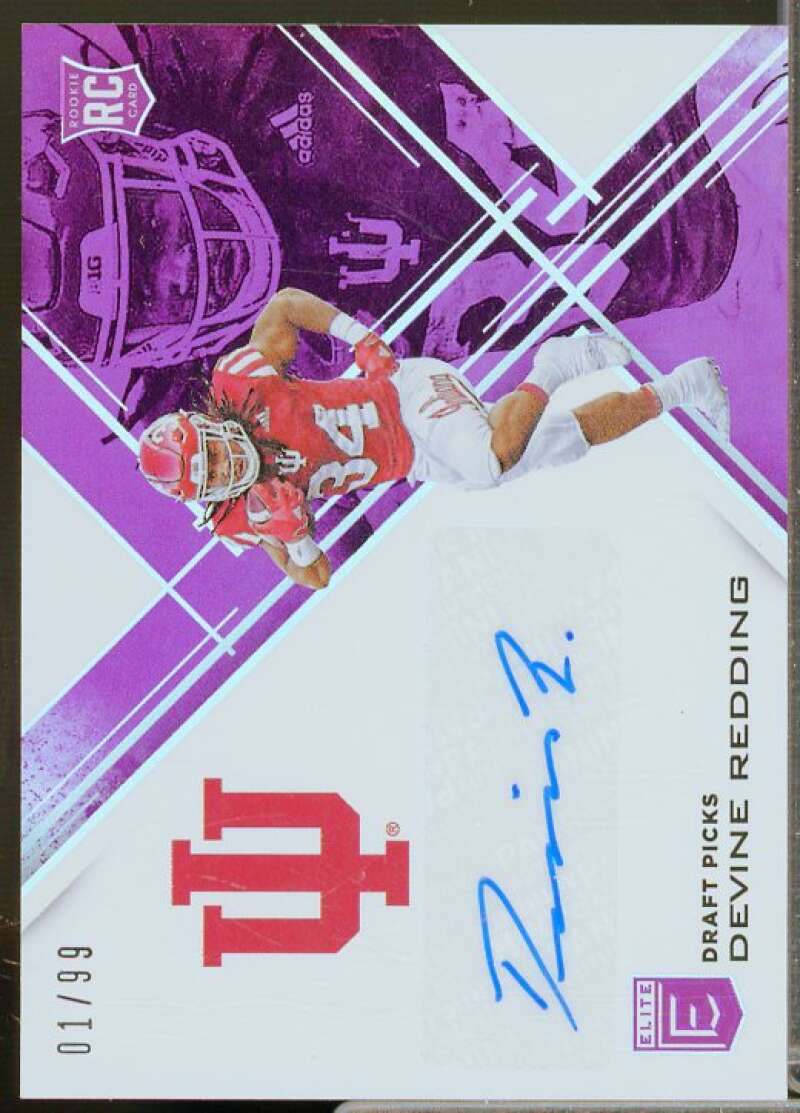 Devine Redding Rookie 2017 Elite Draft Picks Autographs Aspirations Purple #238  Image 1