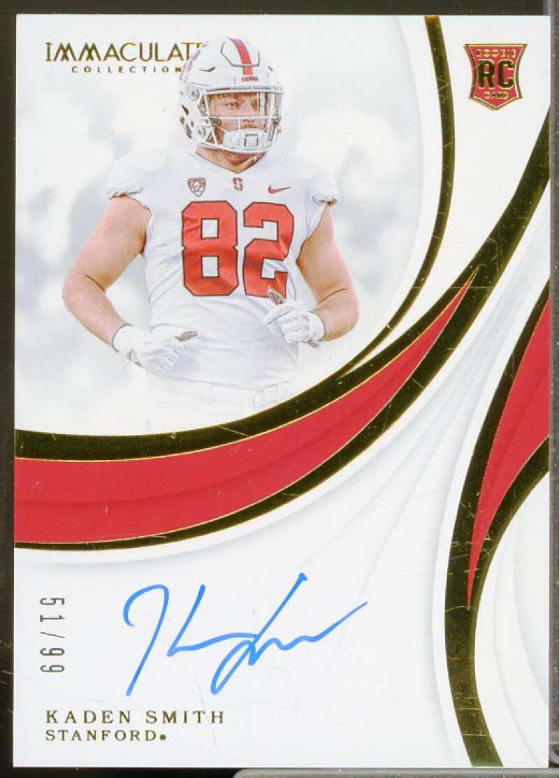 Kaden Smith AU/99 Rookie Card 2019 Immaculate Collection Collegiate #155  Image 1