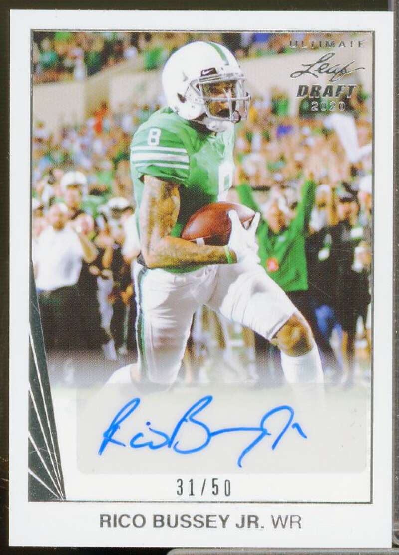 Rico Bussey Jr. 2021 Leaf Ultimate Draft Flashback '20 '90 Autographs #90RBJ  Image 1