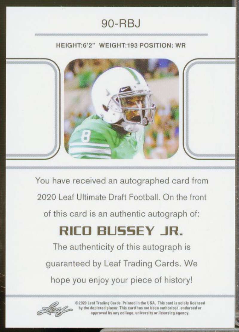 Rico Bussey Jr. 2021 Leaf Ultimate Draft Flashback '20 '90 Autographs – SUPERIORSPORTSINVESTMENTS.COM Rico Bussey Jr. 2021 Leaf Ultimate Draft Flashback '20 '90 Autographs – SUPERIORSPORTSINVESTMENTS.COM