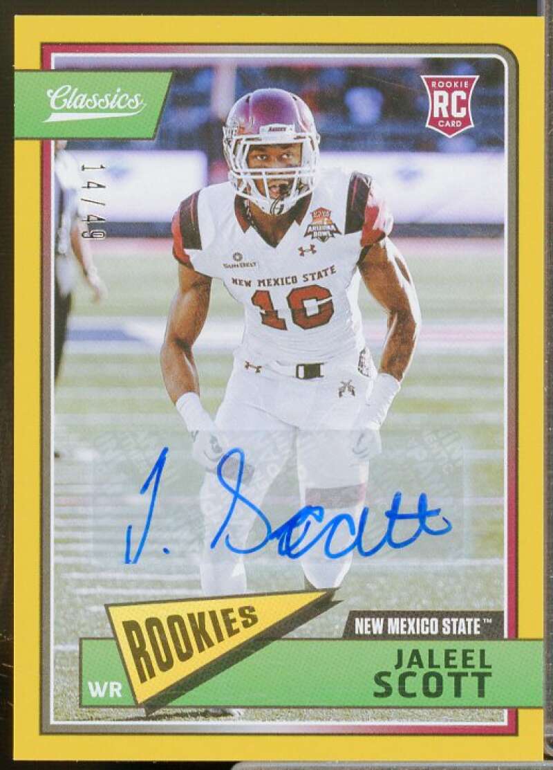 Jaleel Scott/49 Rookie Card 2018 Classics Significant Signatures Gold #262  Image 1