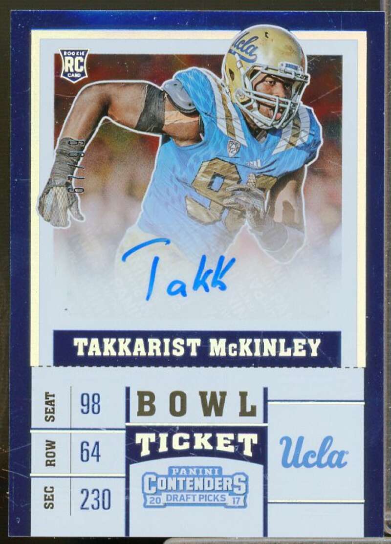 Takkarist McKinley AU Rookie 2017 Panini Contender Draft Picks Bowl Ticket #266  Image 1