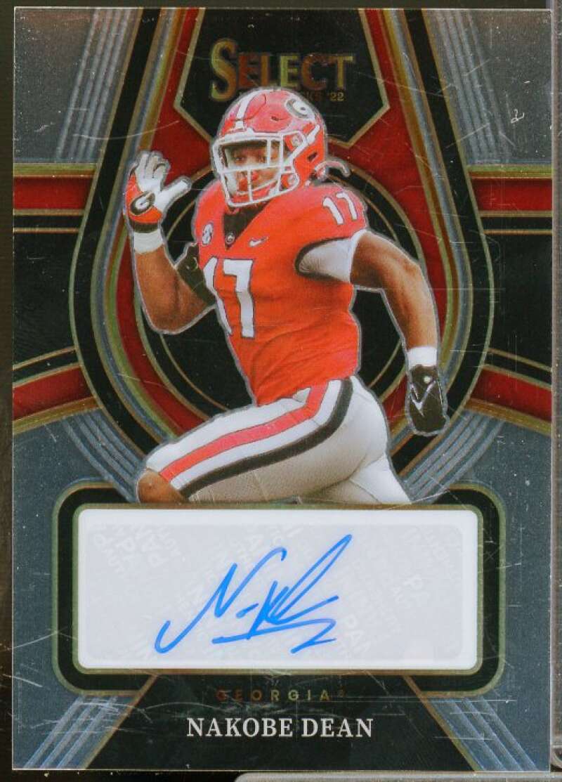 Nakobe Dean Rookie Card 2022 Select Draft Picks Rookie Signatures #57  Image 1