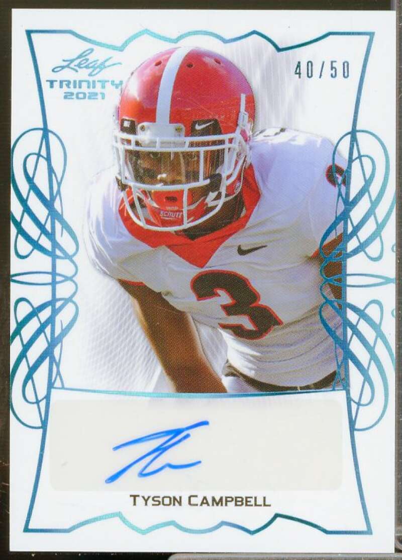 Tyson Campbell 2021 Leaf Trinity Portrait Autographs Platinum Spectrum #TPATC1  Image 1