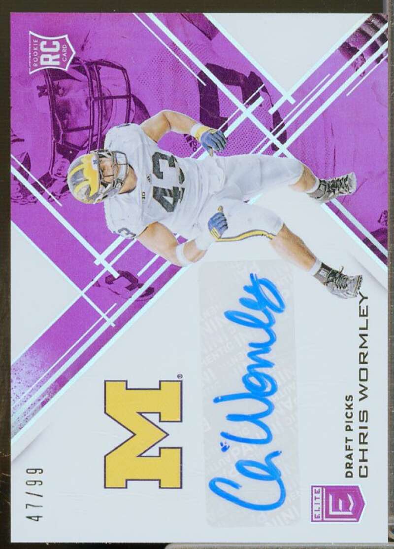 Chris Wormley Rookie 2017 Elite Draft Picks Autographs Aspirations Purple #223  Image 1