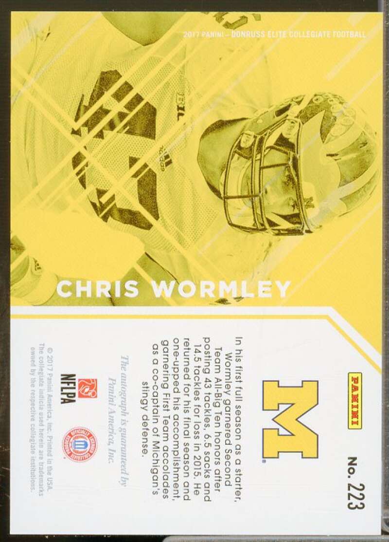 Chris Wormley Rookie 2017 Elite Draft Picks Autographs Aspirations Purple #223  Image 2