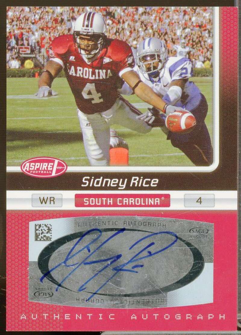 Sidney Rice Rookie Card 2007 Aspire Autographs #21  Image 1