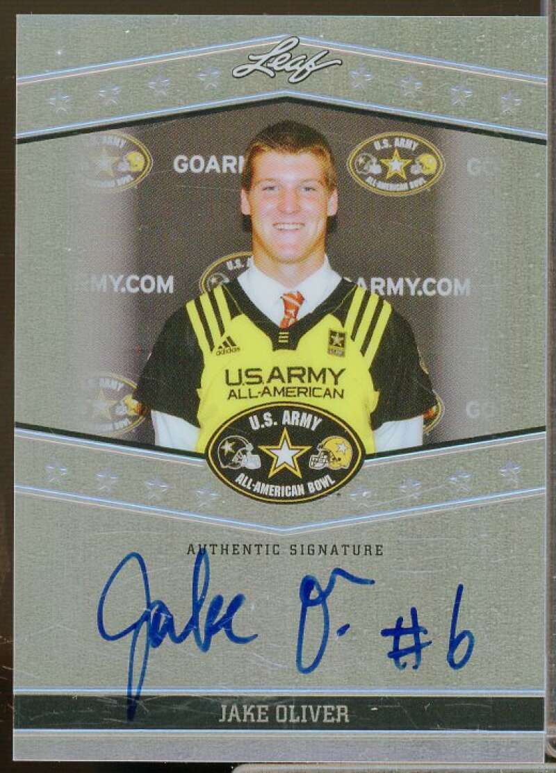 Jake Oliver 2013 Leaf Metal Army All-American Bowl Prismatic Silver #ATAJO1  Image 1