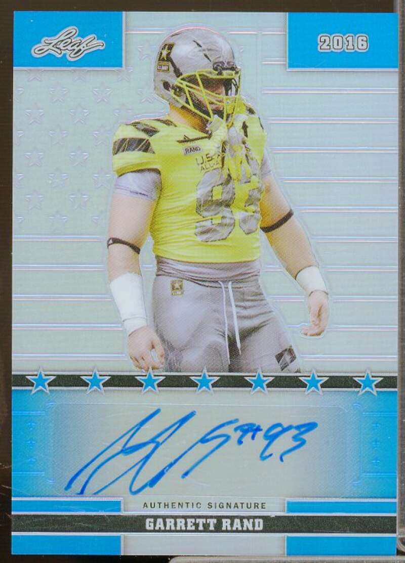 Garrett Rand 2016 Leaf Army All-American Bowl Flag Metal Autograph Blue #40  Image 1