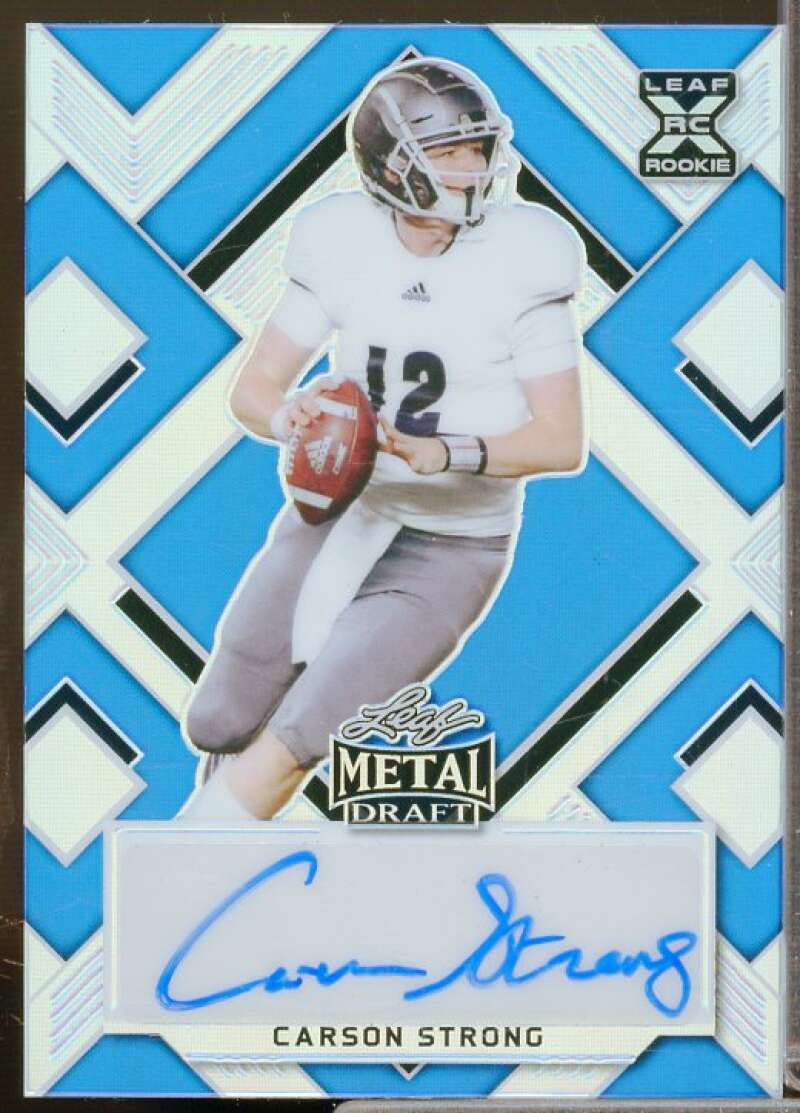 Carson Strong Rookie Card 2022 Leaf Metal Draft Prismatic Blue #BACS1  Image 1