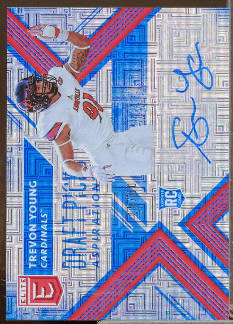 Trevon Young 2018 Elite Draft Picks Draft Picks Autographs Aspiration Blue #150  Image 1