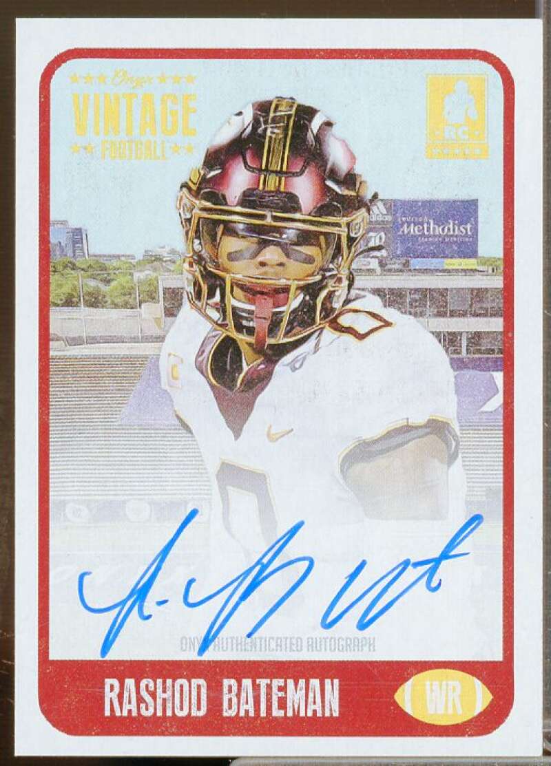 Rashod Bateman Rookie Card 2021 Onyx Vintage Signatures Blue #FARB  Image 1