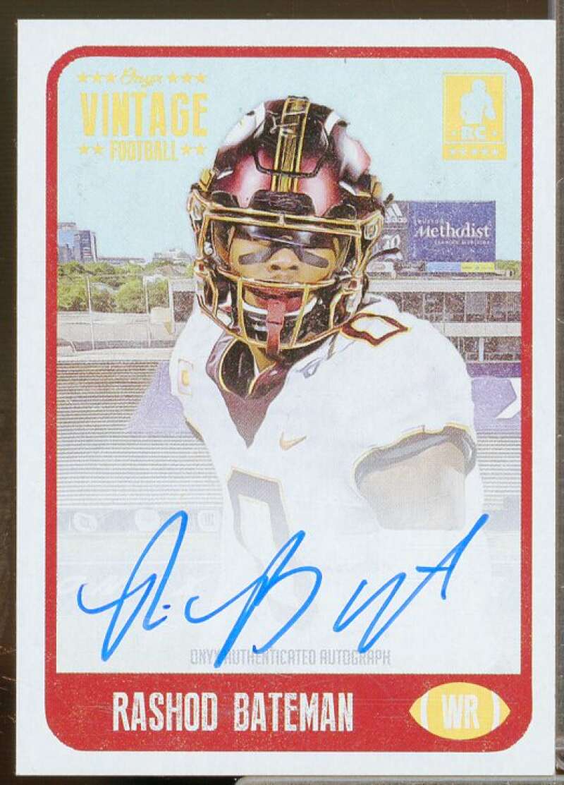 Rashod Bateman Rookie Card 2021 Onyx Vintage Signatures Blue #FARB  Image 1