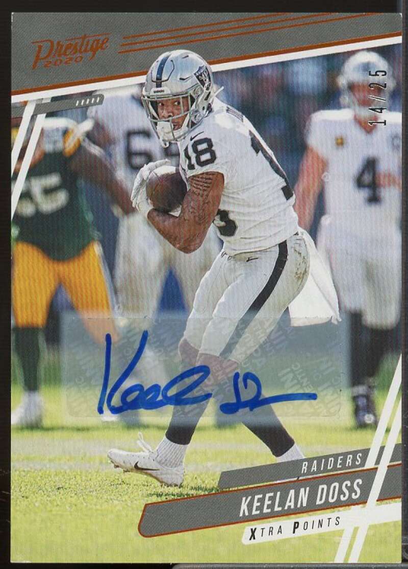 Keelan Doss Rookie Card 2020 Prestige Xtra Points Signatures Orange #139  Image 1