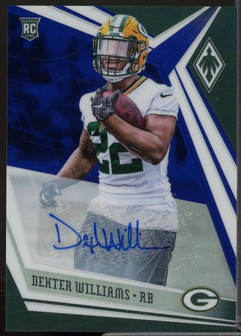 Dexter Williams /15 Rookie Card 2019 Panini Phoenix Rookie Autographs Blue #170  Image 1