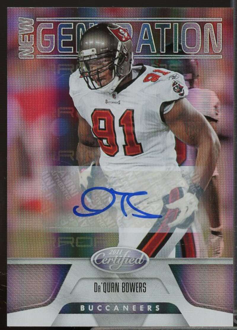 Da'Quan Bowers Rookie Card 2011 Certified Mirror Gold Signatures #171  Image 1