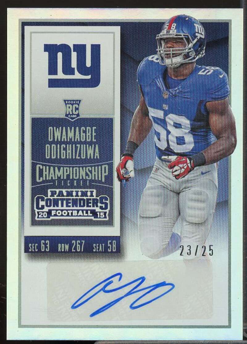 Owamagbe Odighizuwa AU/25 Card 2015 Panini Contenders Championship Ticket #128B  Image 1