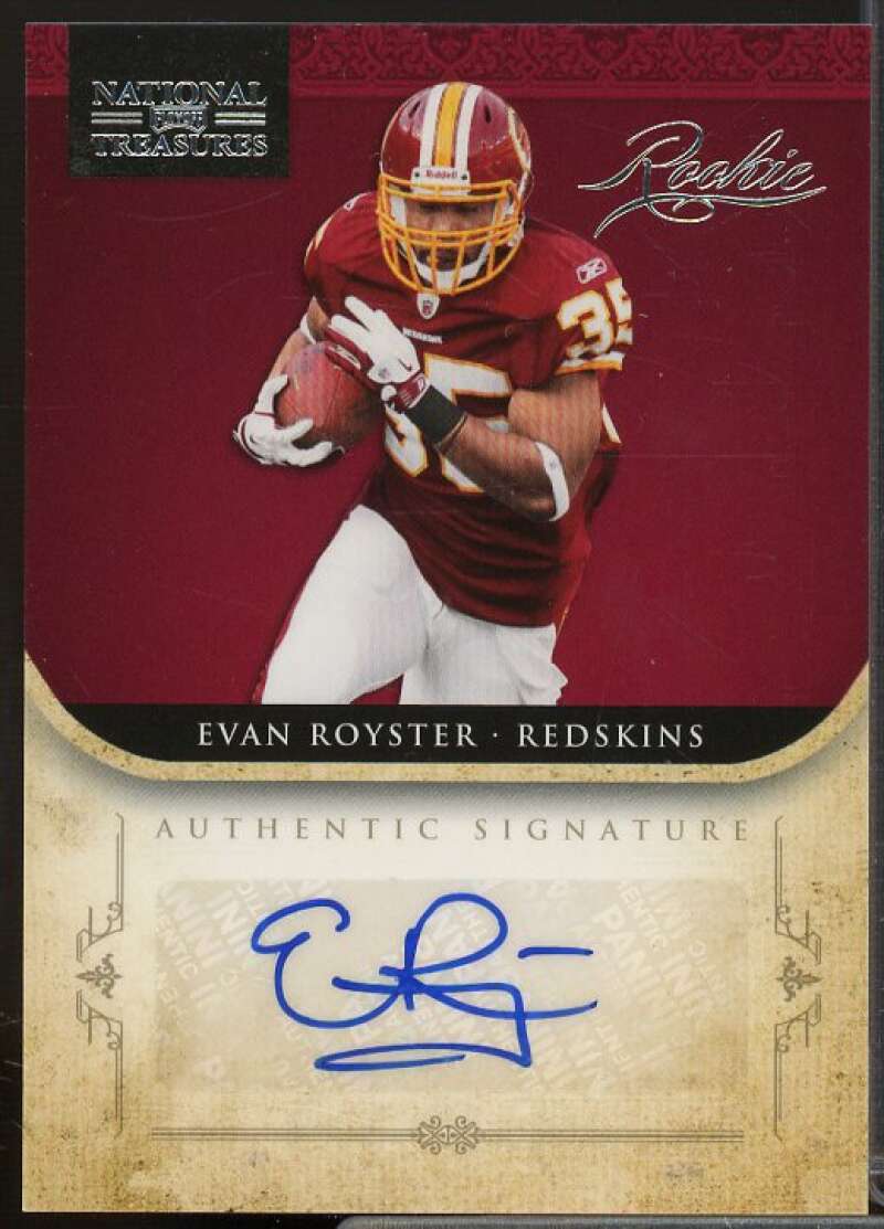 Evan Royster AU Rookie Card 2011 Playoff National Treasures #238  Image 1