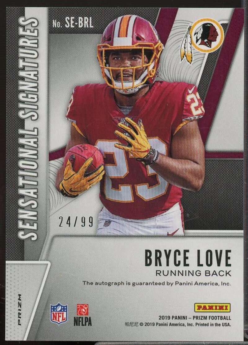 Bryce Love/99 2019 Panini Prizm Sensational Signatures Prizms Blue Ice #SEBRL  Image 2