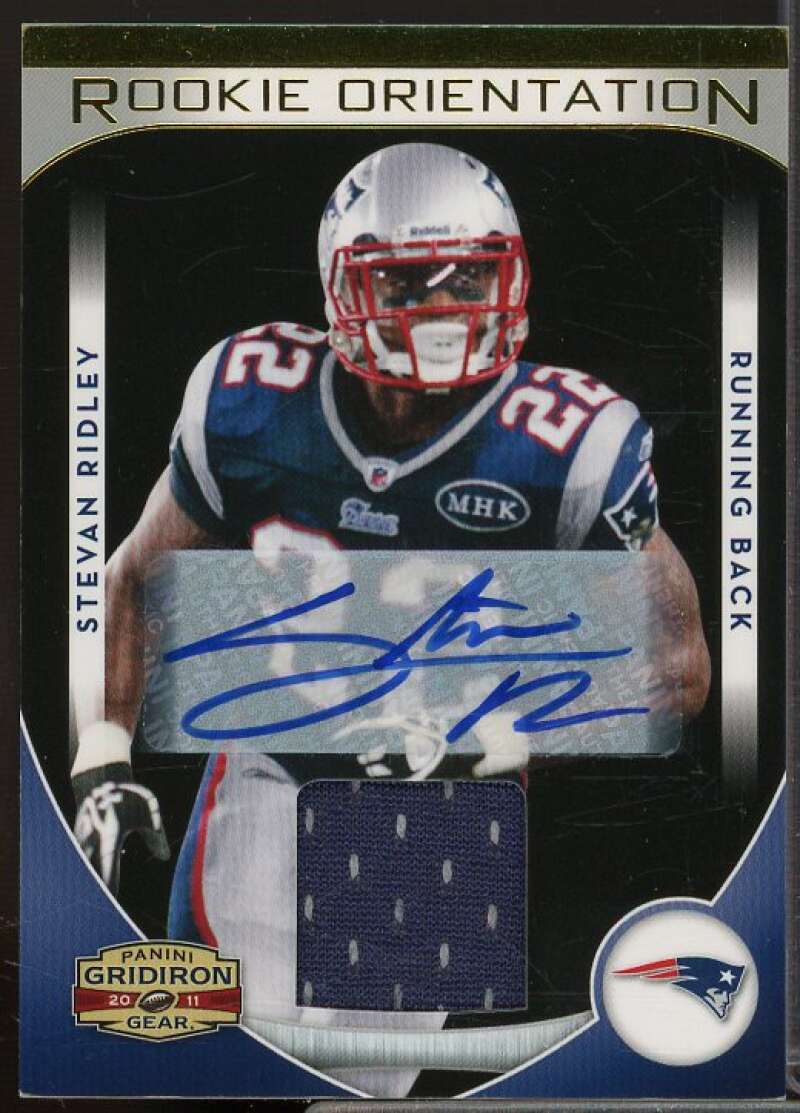 Stevan Ridley 2011 Panini Gridiron Gear Rookie Orientation Jersey Autograph #22  Image 1