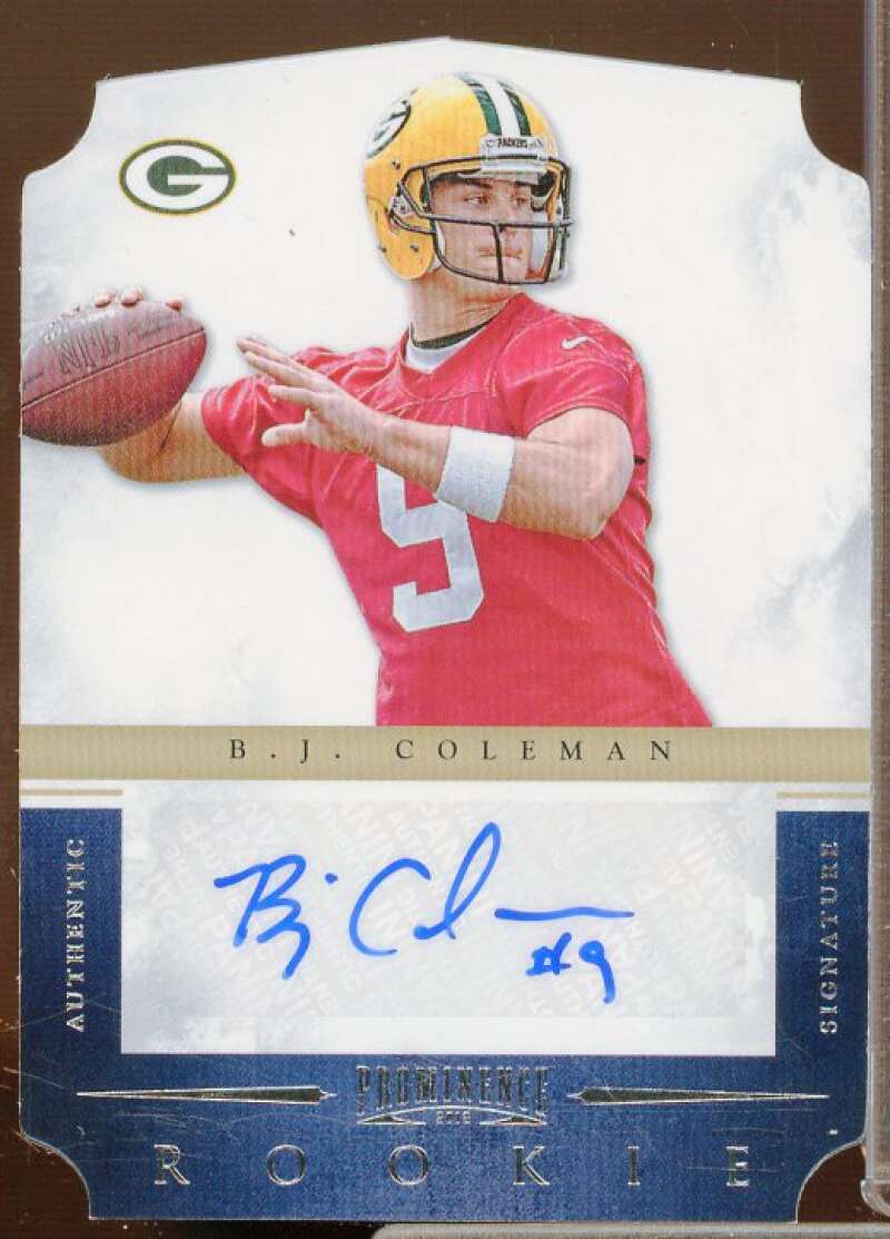 B.J. Coleman AU/99 RC Rookie Card 2012 Panini Prominence #210  Image 1