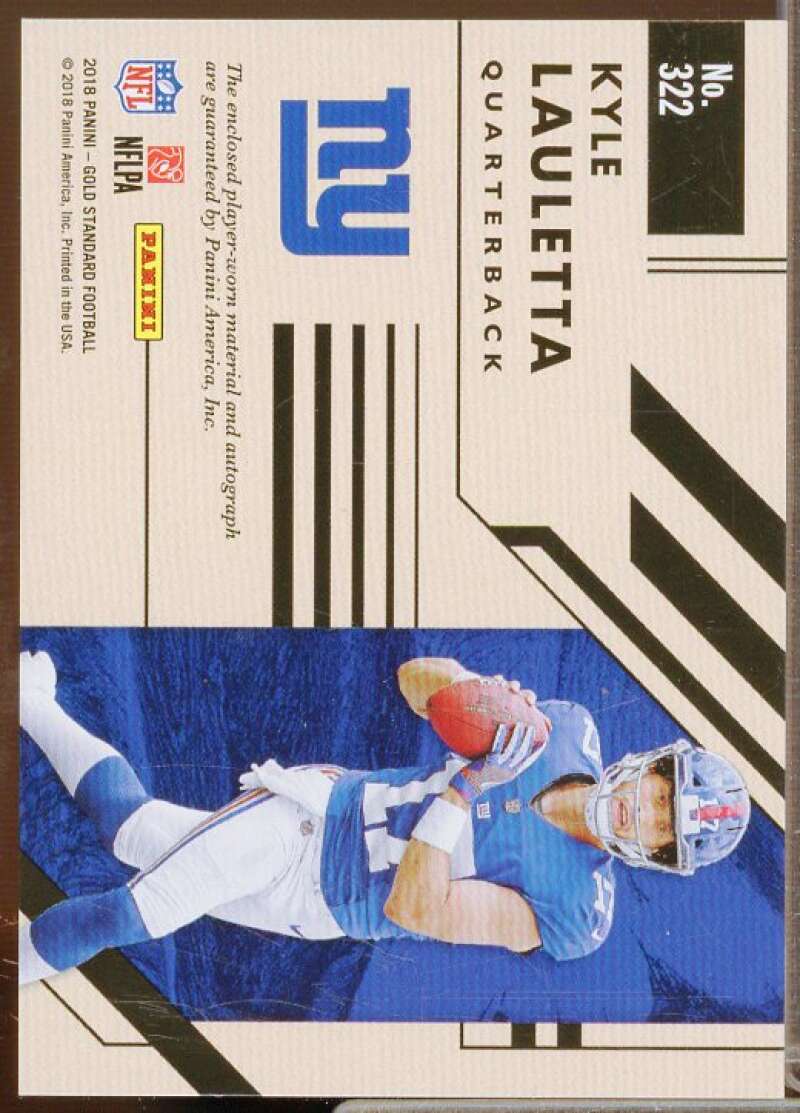 Kyle Lauletta JSY AU/99 Rookie Card 2018 Panini Gold Standard #222  Image 2