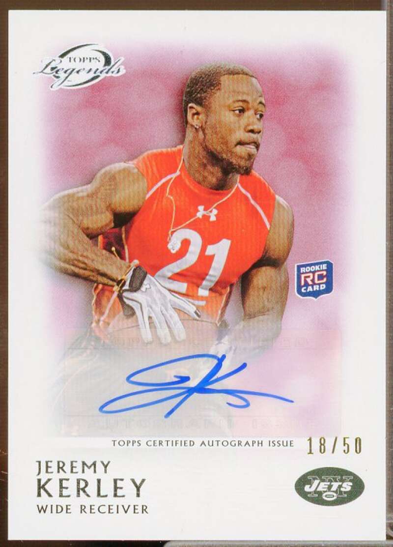 Jeremy Kerley Rookie Card 2011 Topps Legends Rookie Autographs Red #RAJK  Image 1