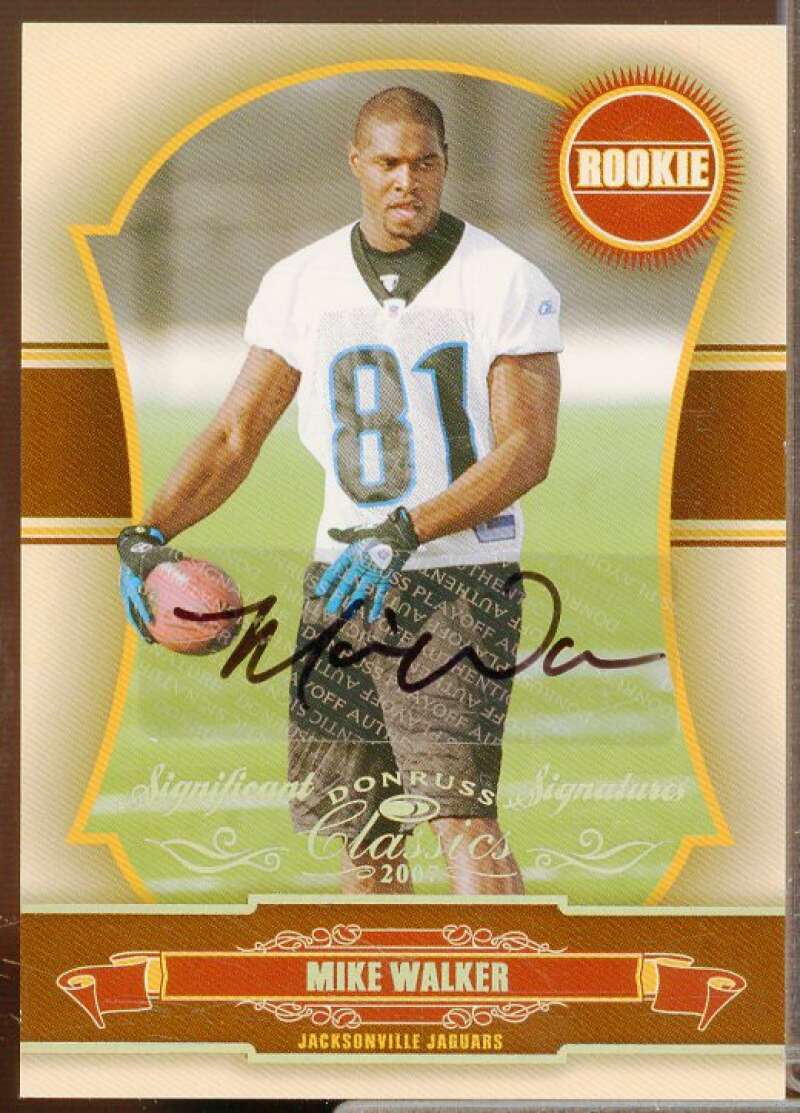 Mike Walker Rookie Card 2007 Donruss Classics Significant Signatures Gold #186  Image 1